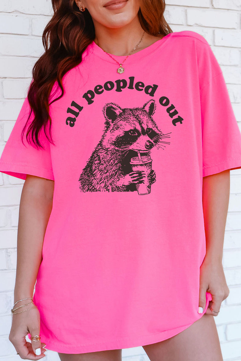 All Peopled Out Comfort Colors Adult Ring-Spun Cotton Tee