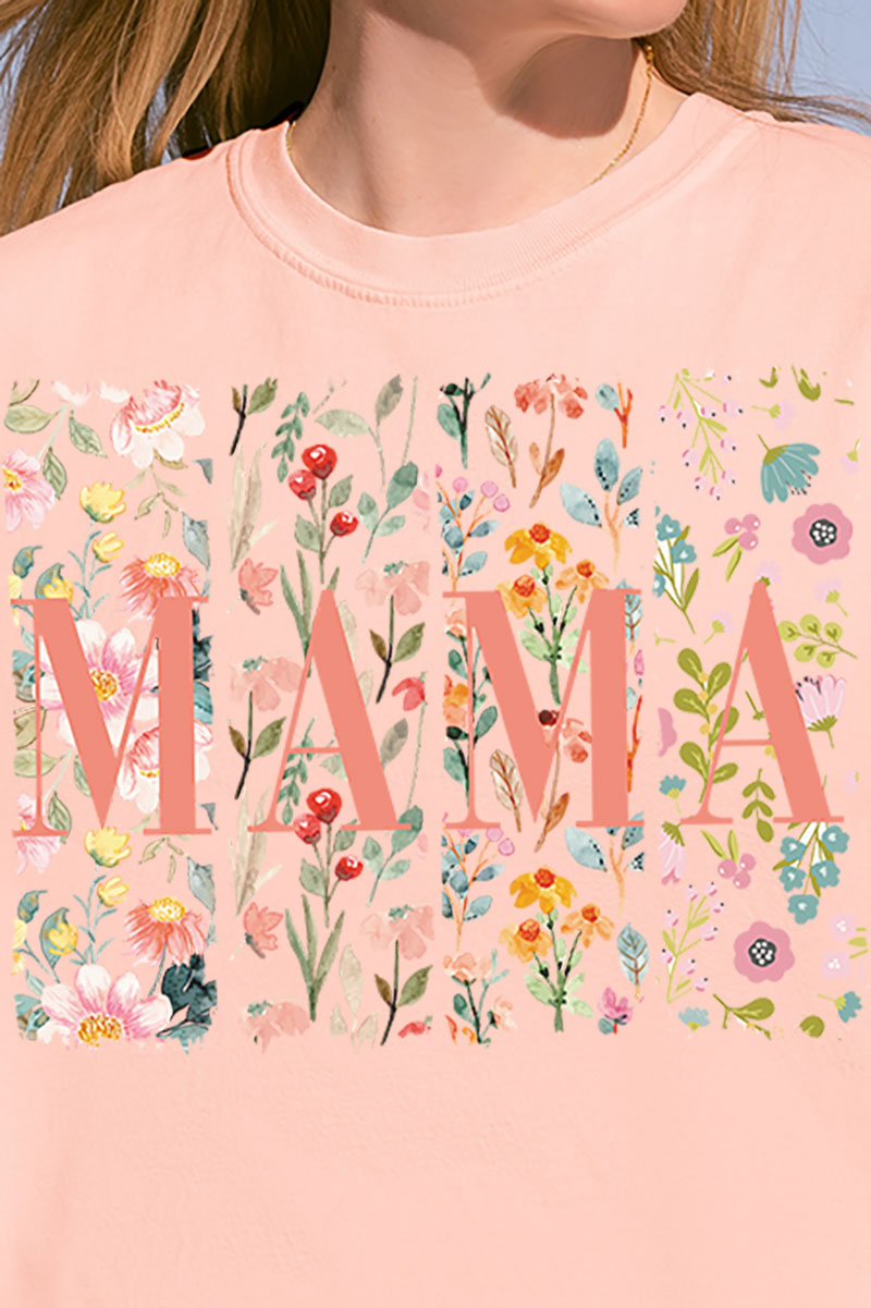 Blooming Boho Mama Comfort Colors Adult Ring-Spun Cotton Tee
