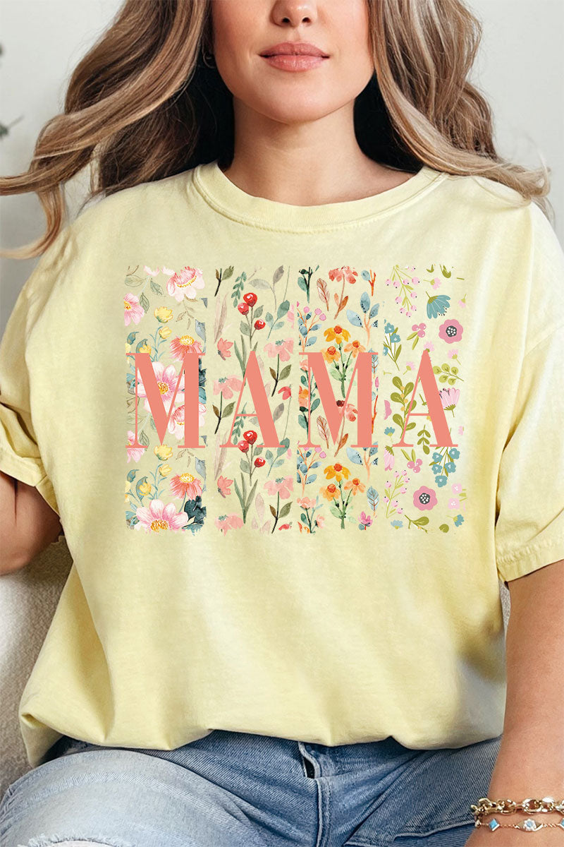 Blooming Boho Mama Comfort Colors Adult Ring-Spun Cotton Tee