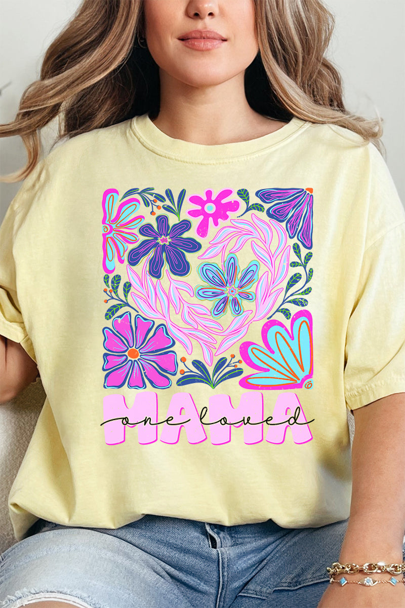 Boho Loved Mama Comfort Colors Adult Ring-Spun Cotton Tee