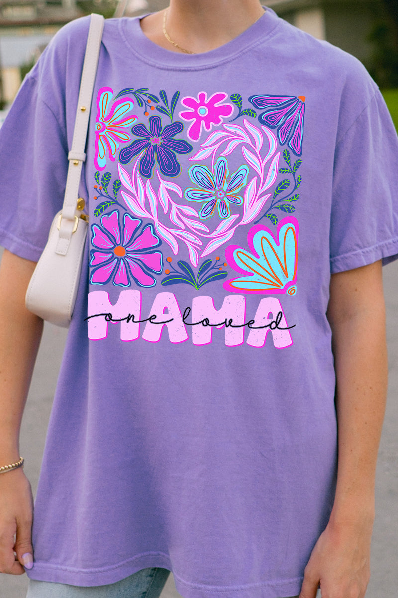 Boho Loved Mama Comfort Colors Adult Ring-Spun Cotton Tee