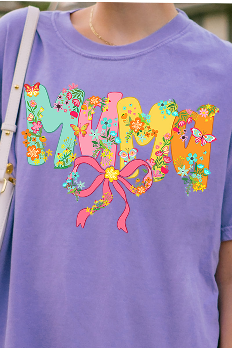 Butterflies & Bows Mama Comfort Colors Adult Ring-Spun Cotton Tee