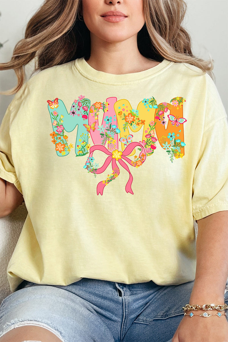 Butterflies & Bows Mama Comfort Colors Adult Ring-Spun Cotton Tee