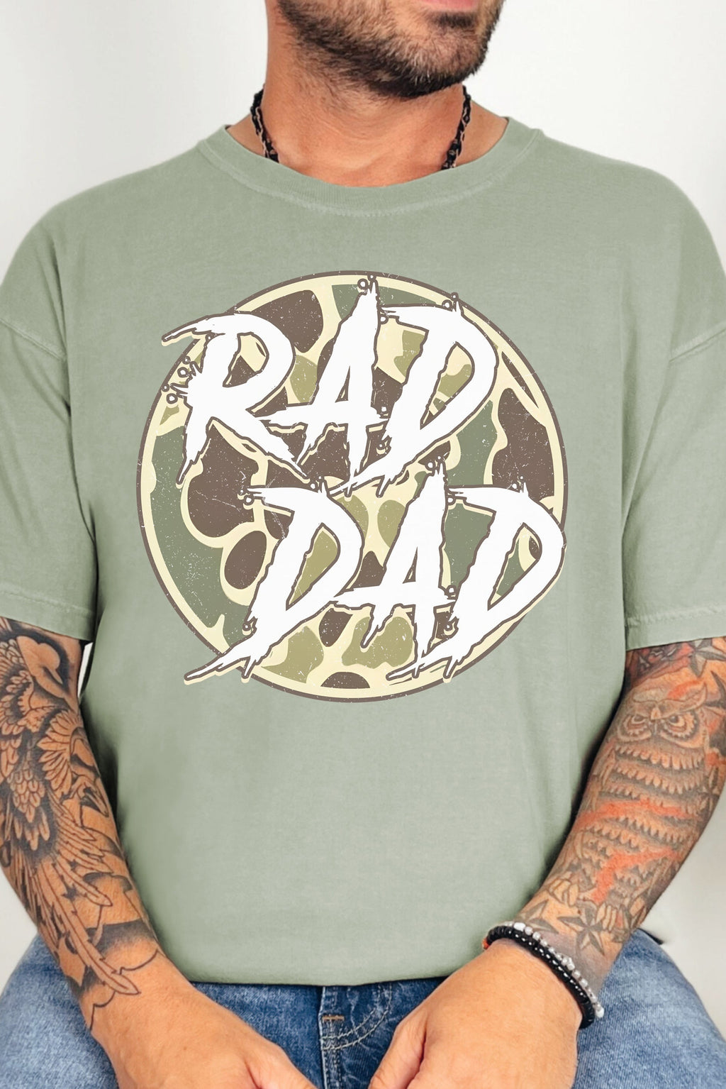 Camo Rad Dad Comfort Colors Adult Ring-Spun Cotton Tee