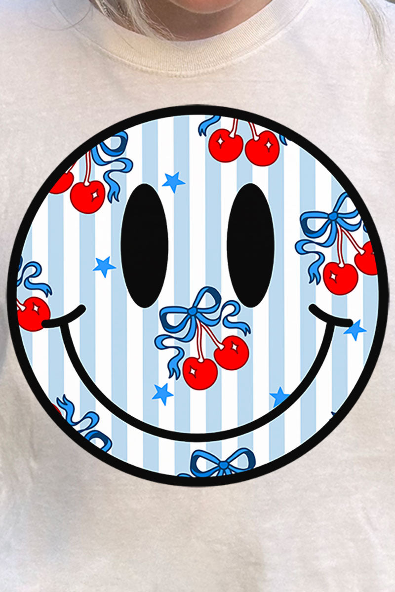 Cherry USA Happy Face Comfort Colors Adult Ring-Spun Cotton Tee