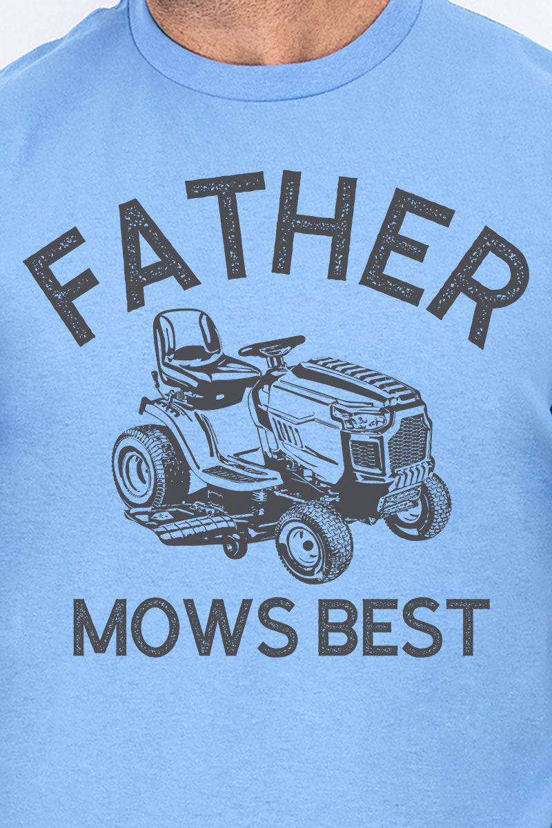 Father Mows Best Softstyle Adult T-Shirt product image 2