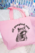 All Peopled Out Canvas Jumbo Tote
