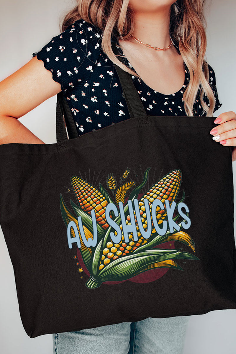 Aw Shucks Canvas Jumbo Tote
